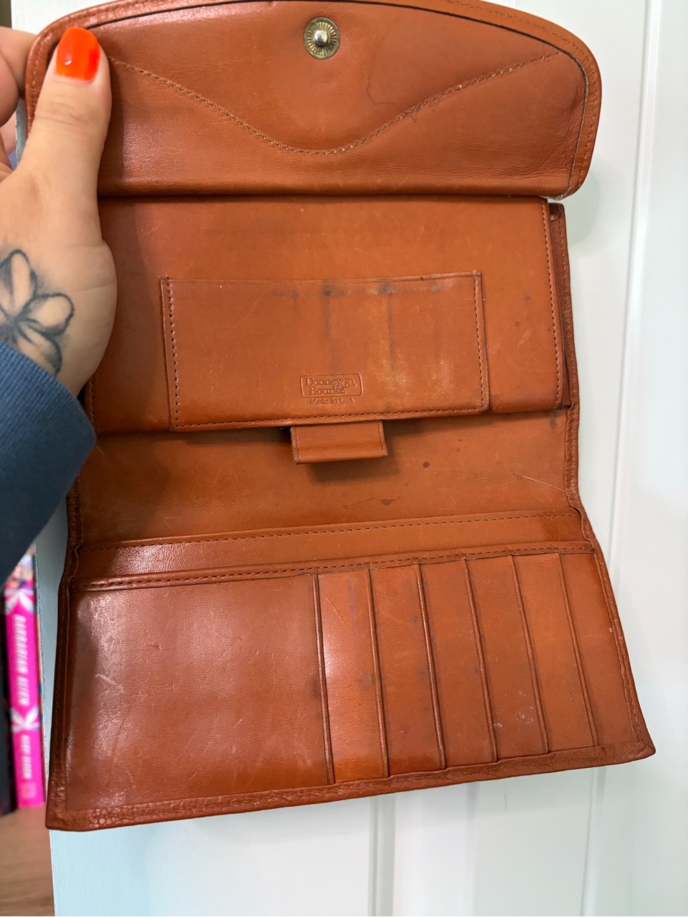 Dooney & Bourke Brown Leather Wallet Clutch - Picture 2 of 4
